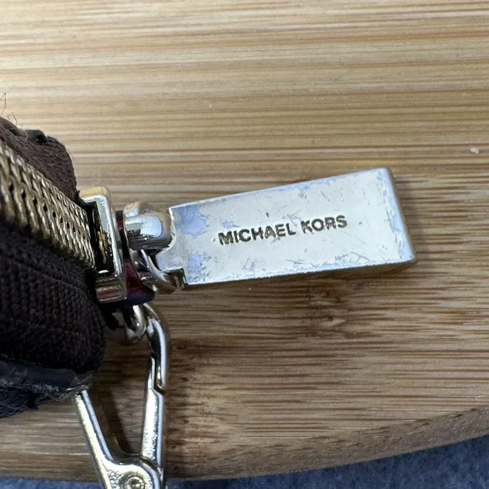 Michael Kors Women's Wristlet Jet Set Travel Smartphone Brown Red 32S7GTTE2B